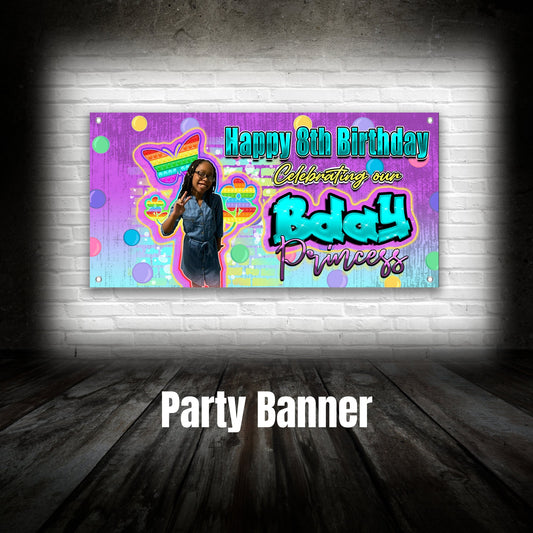 Pop It Party Banner, Pop It Party, Fidget Toy Party, Digital or Ship - SthrngurlCreations