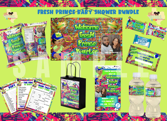 Fresh Prince Baby Shower Bundle, 90s Baby Shower Bundle, Fresh Prince Printable, Fresh Prince Theme, 90s Theme (DIY Printables) - SthrngurlCreations