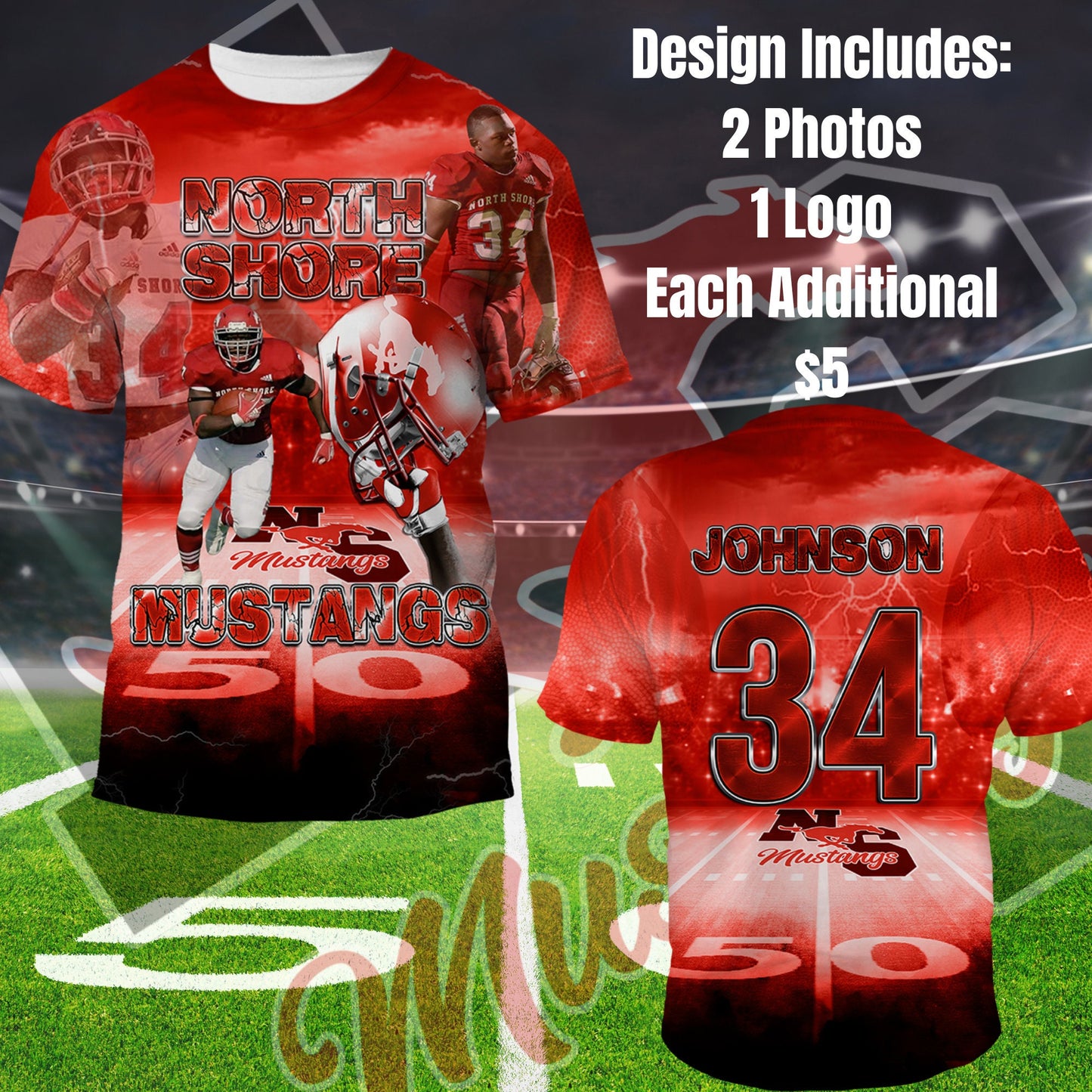 Custom 3D Football Shirt, All Over Shirt,Custom Football T-Shirt, All Over Football Shirt - SthrngurlCreations