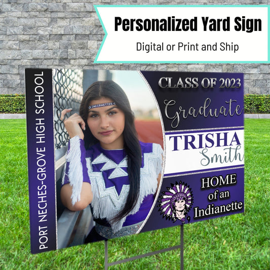 Graduation Yard Sign, Personalized College Bound Yard Sign, Custom Yard Sign, Class of 2023, - SthrngurlCreations